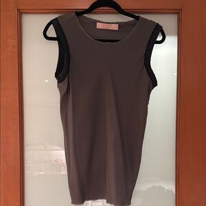 LANVIN Vintage 2004 runway 100% silk top with raw edges